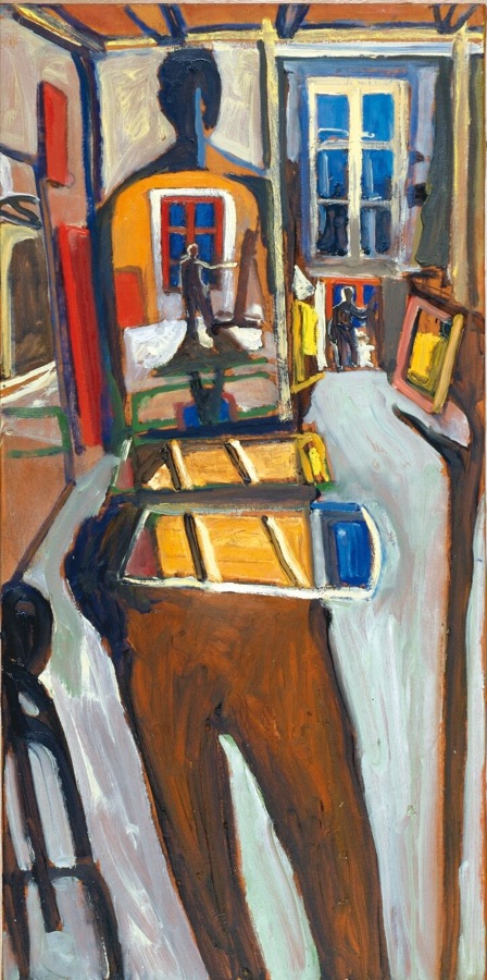 Atelier à Conleau II, 2001-2002, huile sur toile, 80 x 40 cm