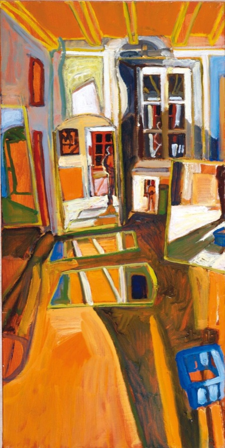 Atelier à Conleau III, 2001-2002, huile sur toile, 80 x 40 cm
