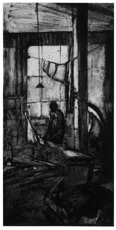 Atelier Lacourière-Frélaut XXII, 1985, eau-forte et pointe sèche, 140 x 70 cm