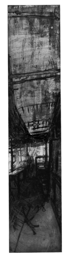 Atelier Lacourière-Frélaut XVI, 1985-1987, eau-forte et pointe sèche, 140 x 30 cm
