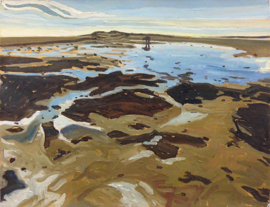 Men du - Miroir II, 2016, huile sur papier marouflée sur bois, 50 x 65 cm