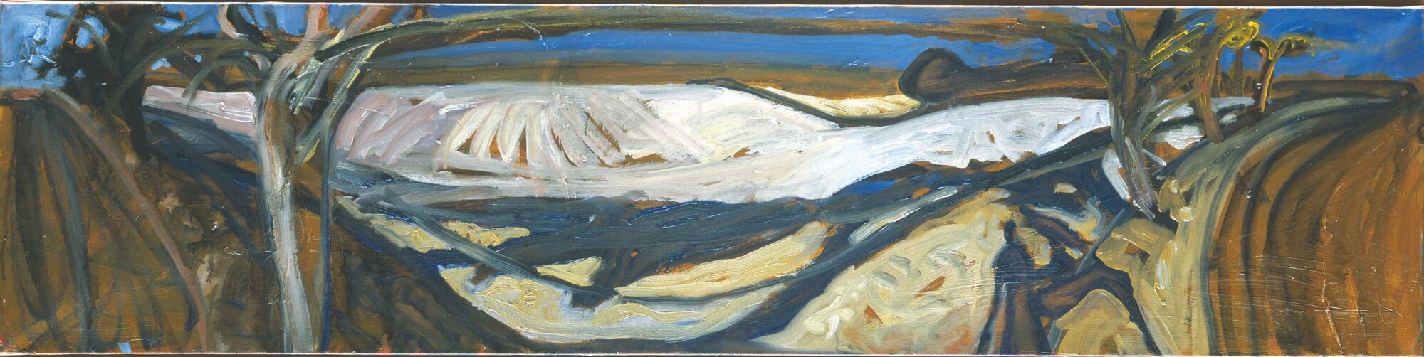 Paysage,1991, huile sur toile, 30 x 120 cm