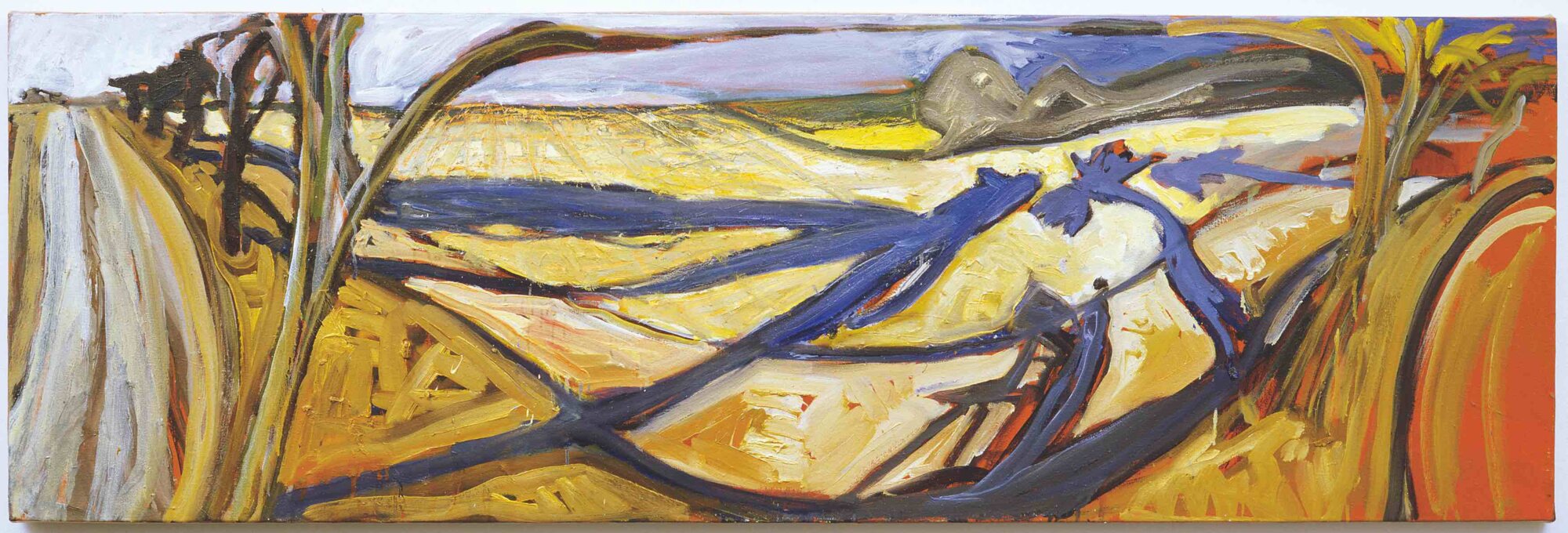 Paysage, 1991, huile sur toile, 50 x 150 cm
