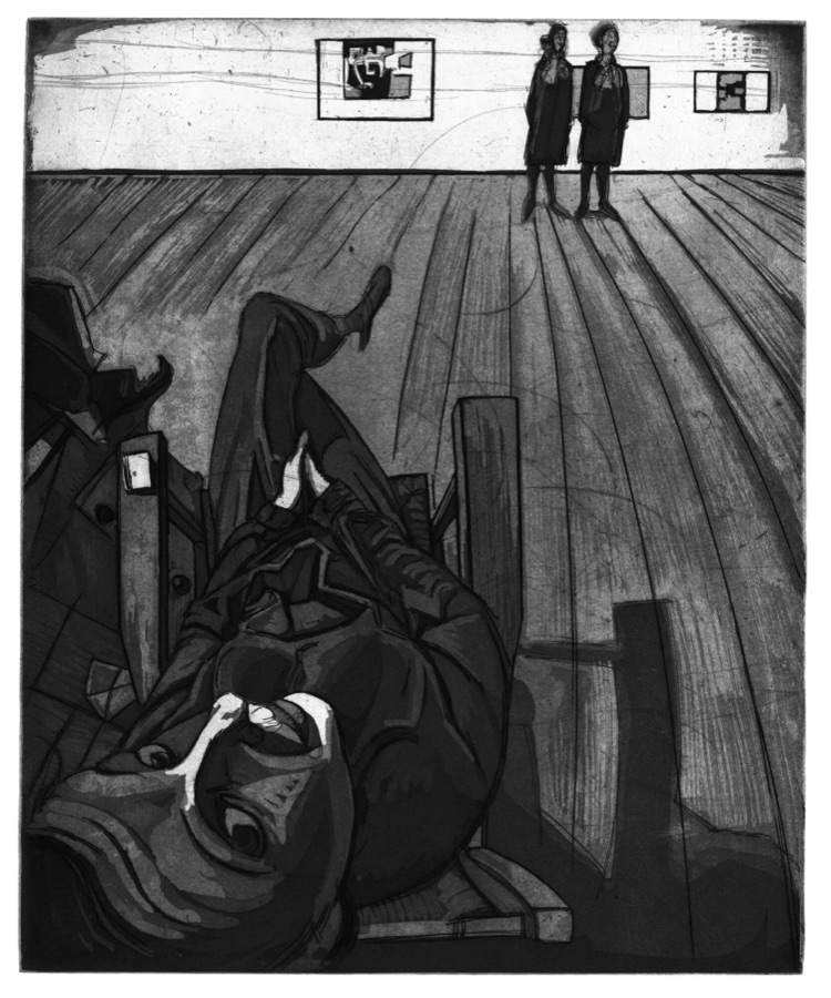 Tête bèche. Corinne, 1984-1988, eau-forte, 44x 36 cm