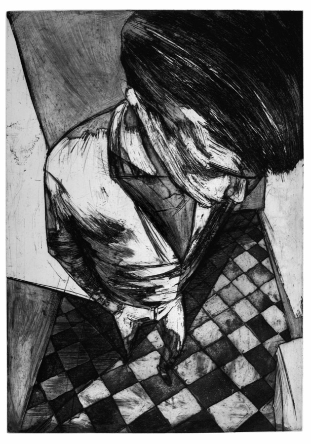 Denis I, 1983, eau-forte et pointe-sèche, 100 x 70 cm