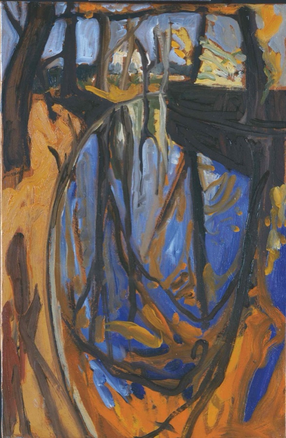 Reflet-rivière,1996, huile sur toile, 60 x 40 cm