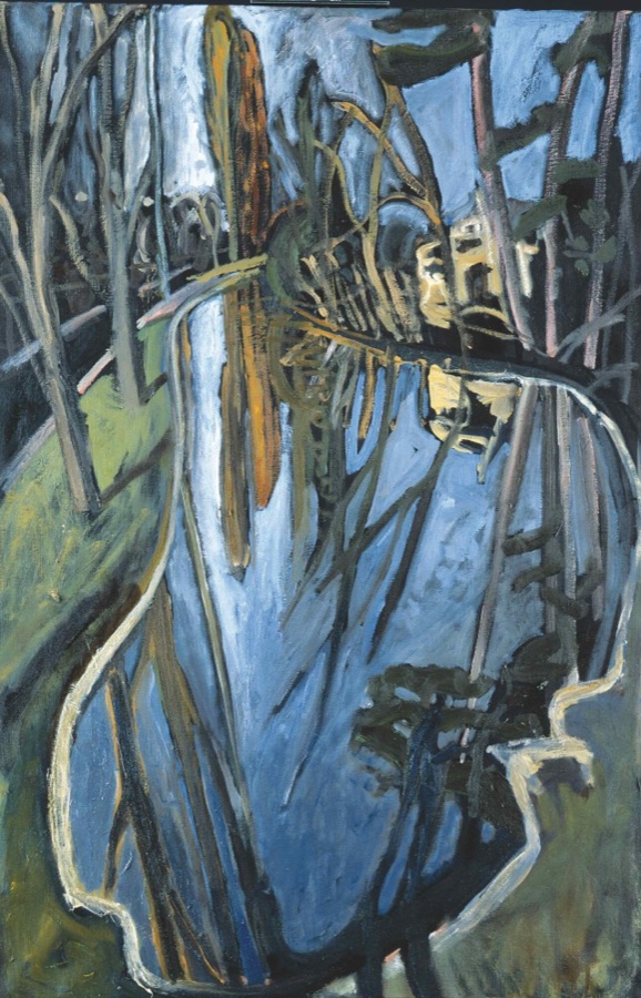 Reflet-rivière,1996, huile sur toile, 120 x 80 cm