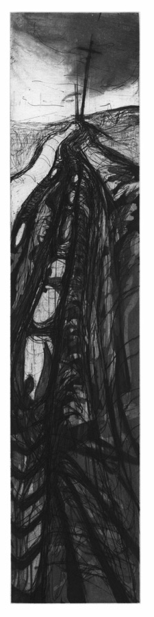 Un Anneau dans la chaîne planche IV, 1988-1989, eau-forte et pointe-sèche, 38,5 x 8 cm